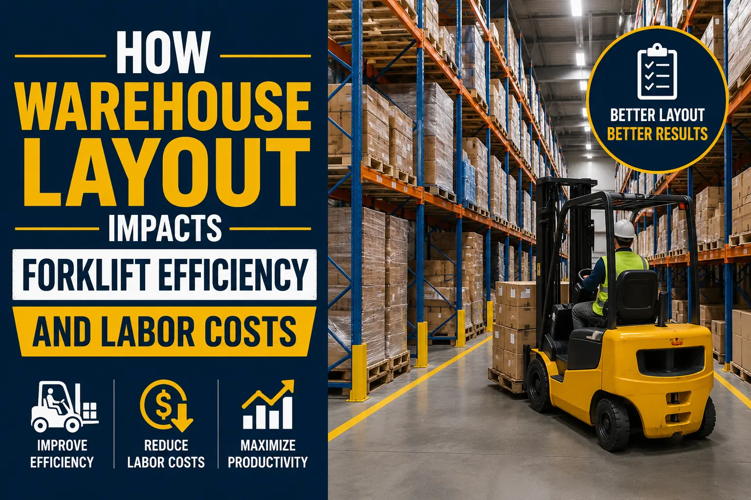 How Warehouse Layout Impacts Forklift Efficiency and Labor Costs How Warehouse Layout Impacts Forklift Efficiency and Labor Costs